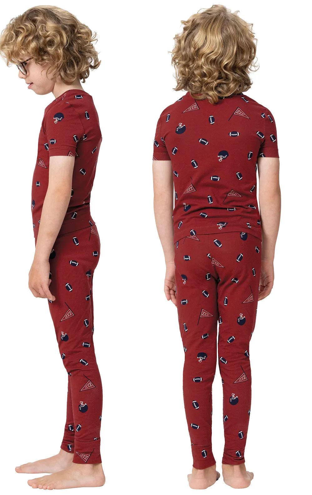 Short Sleeve Snug Fit Unisex Kids Pajamas