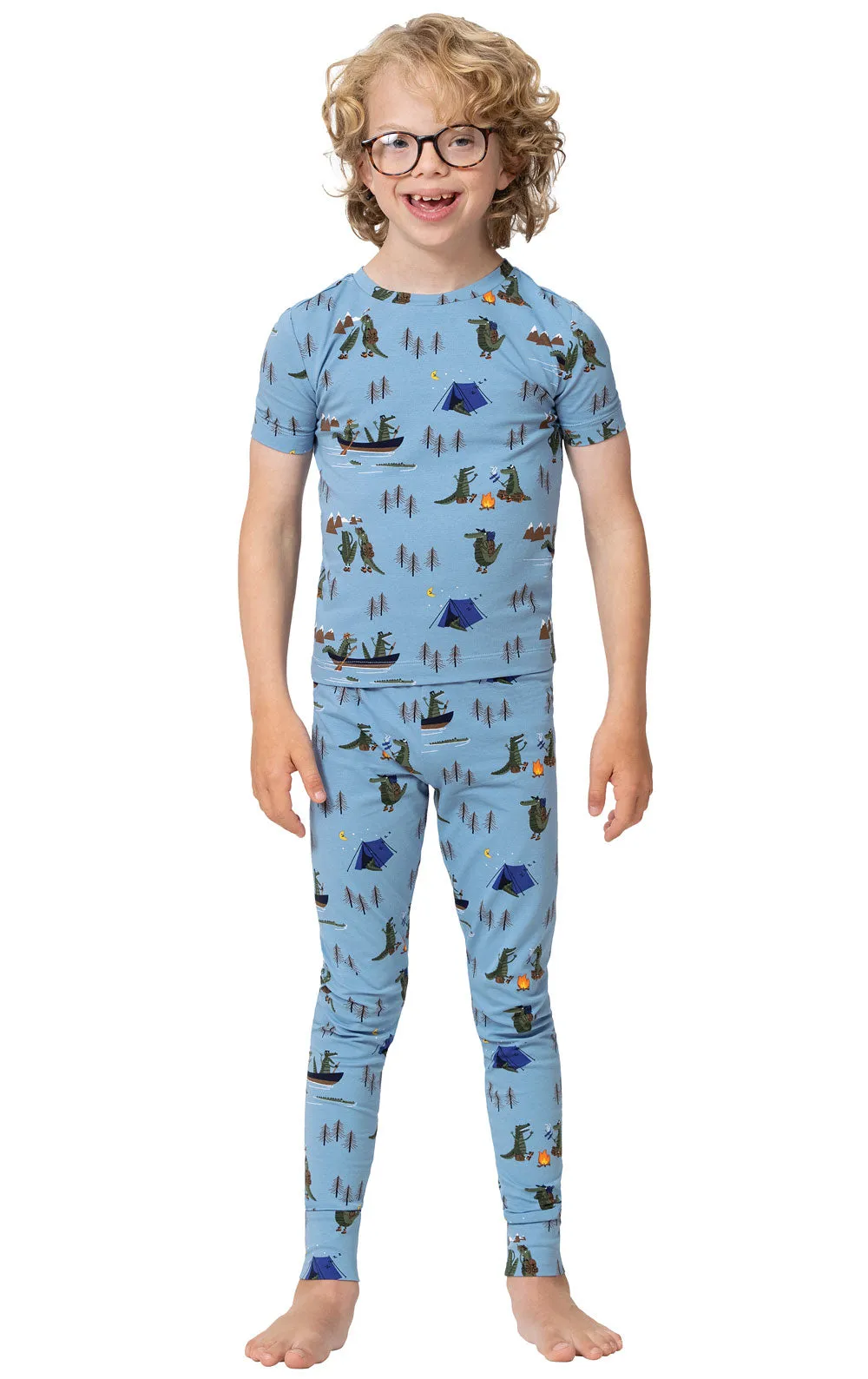 Short Sleeve Snug Fit Unisex Kids Pajamas