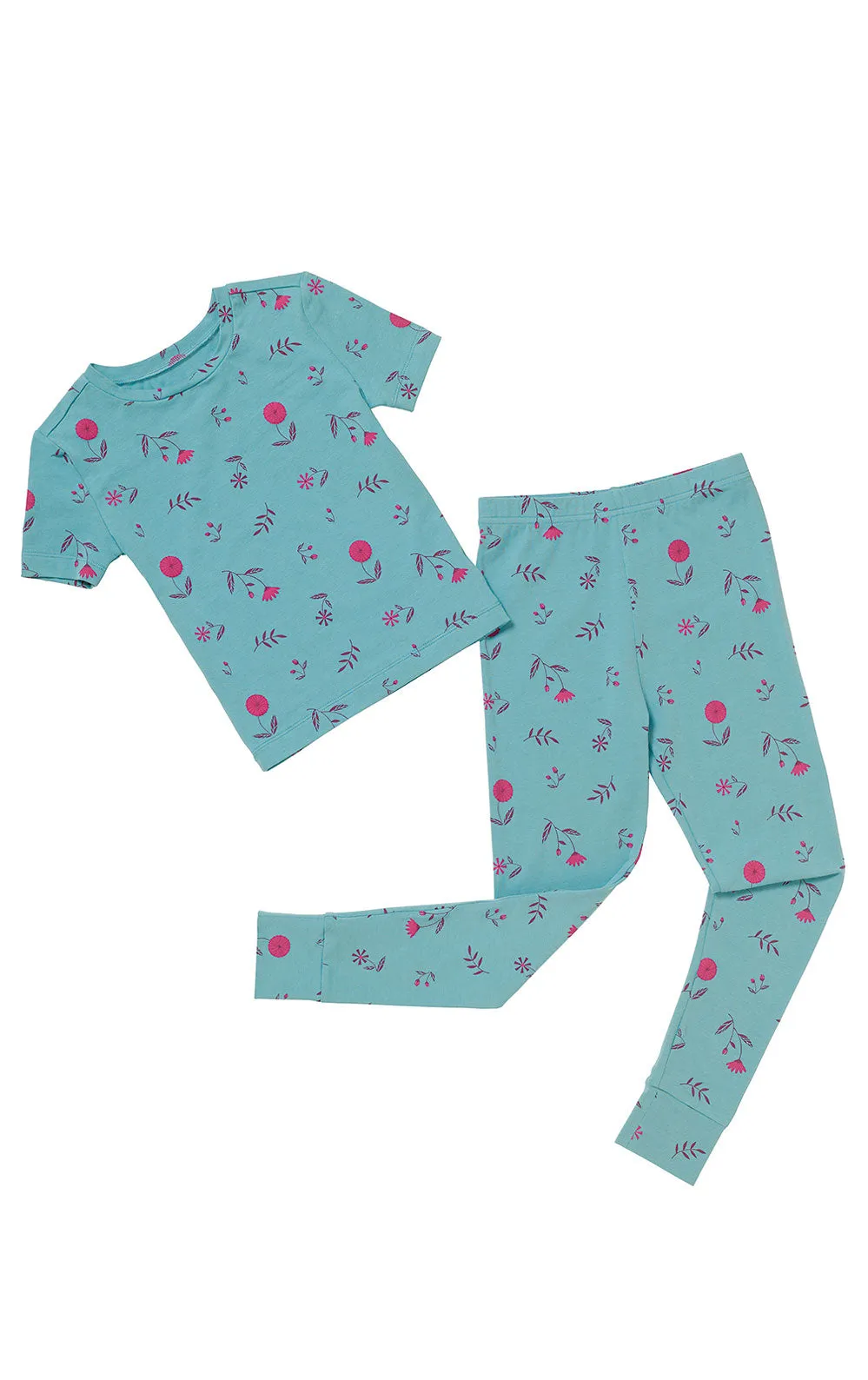 Short Sleeve Snug Fit Unisex Kids Pajamas