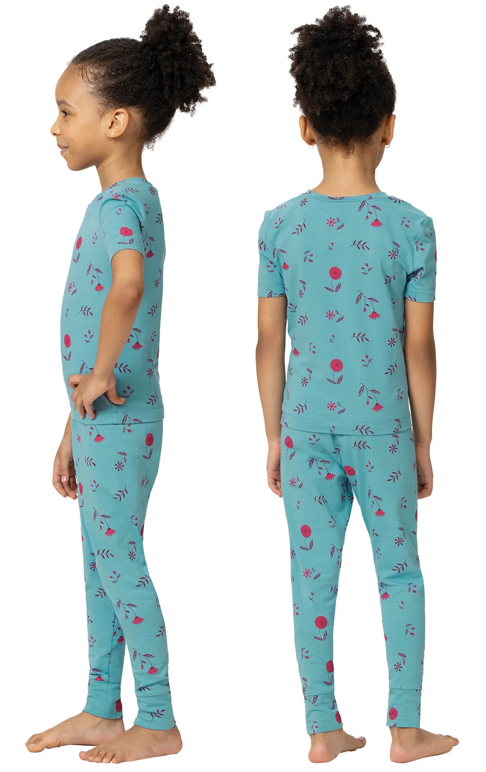 Short Sleeve Snug Fit Unisex Kids Pajamas