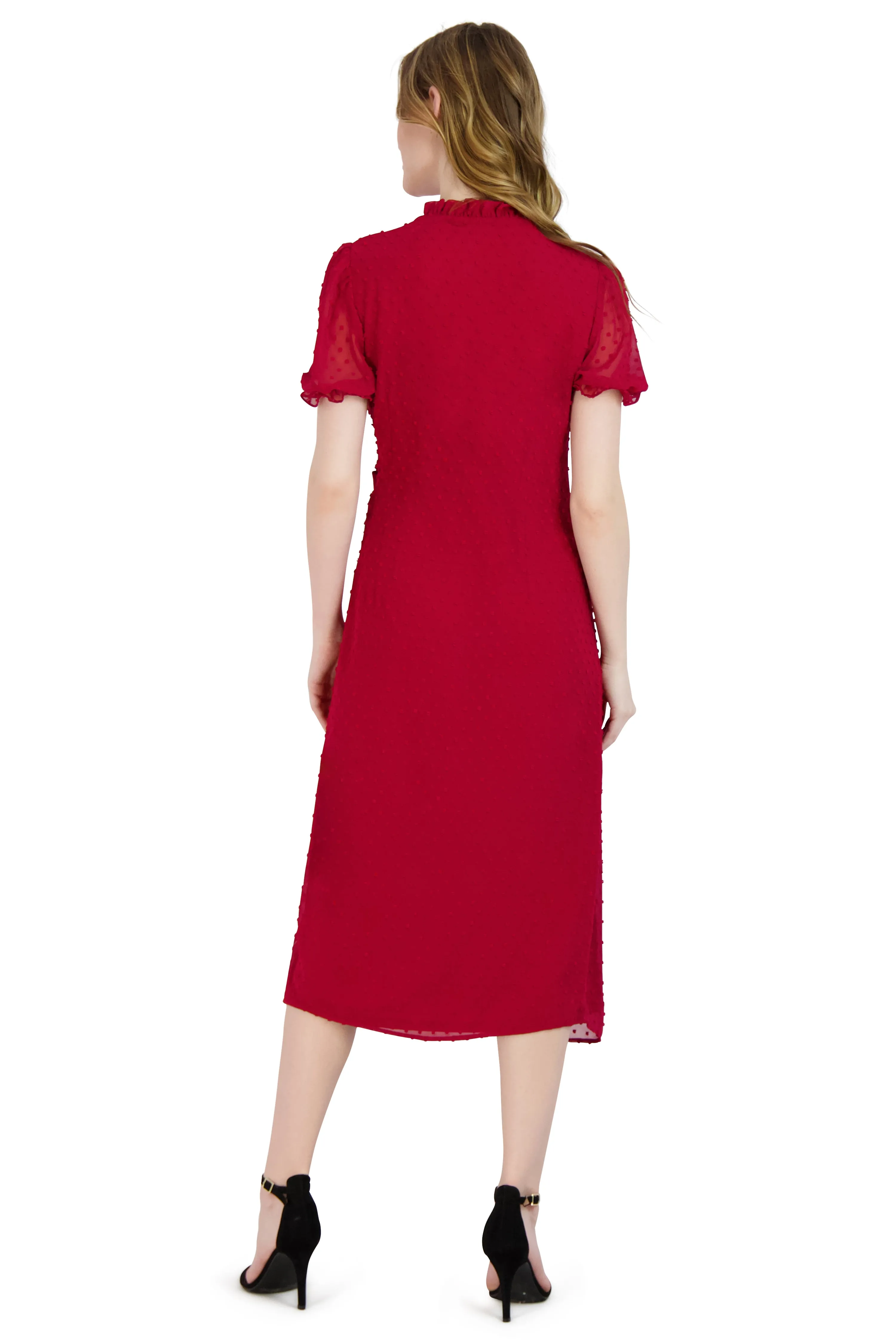 Short Sleeve Waist Tie Dress