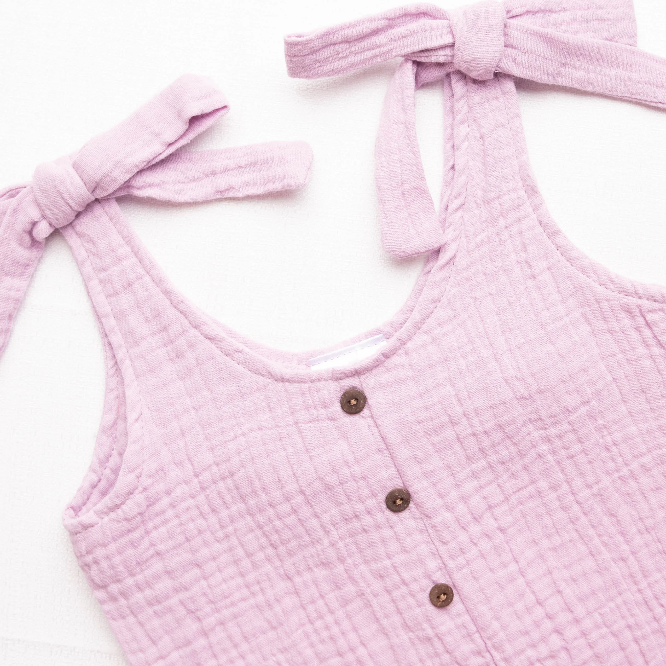 Sienna Muslin Romper, Lavender
