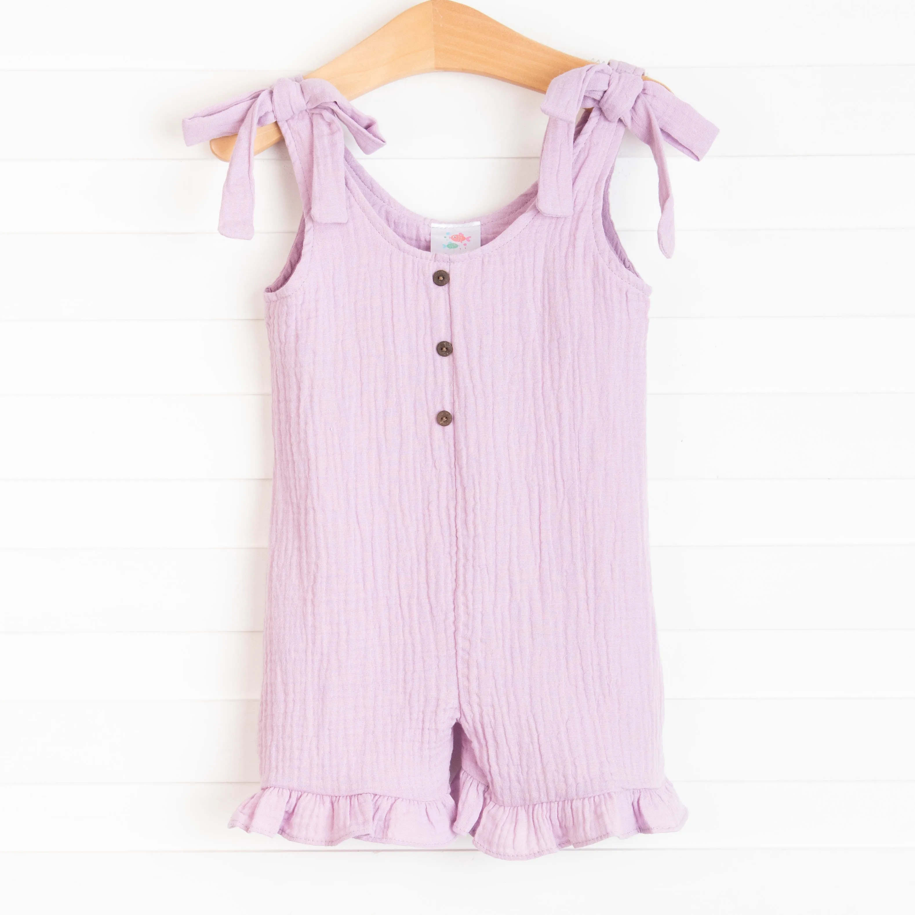 Sienna Muslin Romper, Lavender