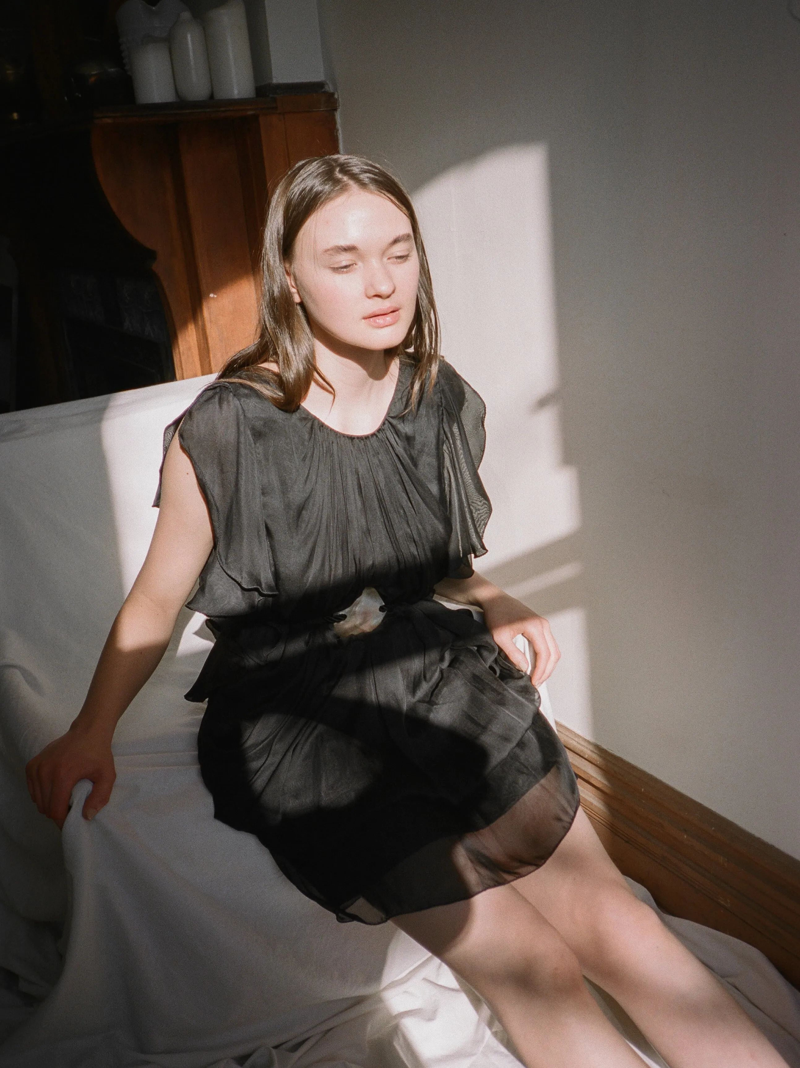 Silk Chiffon Minidress