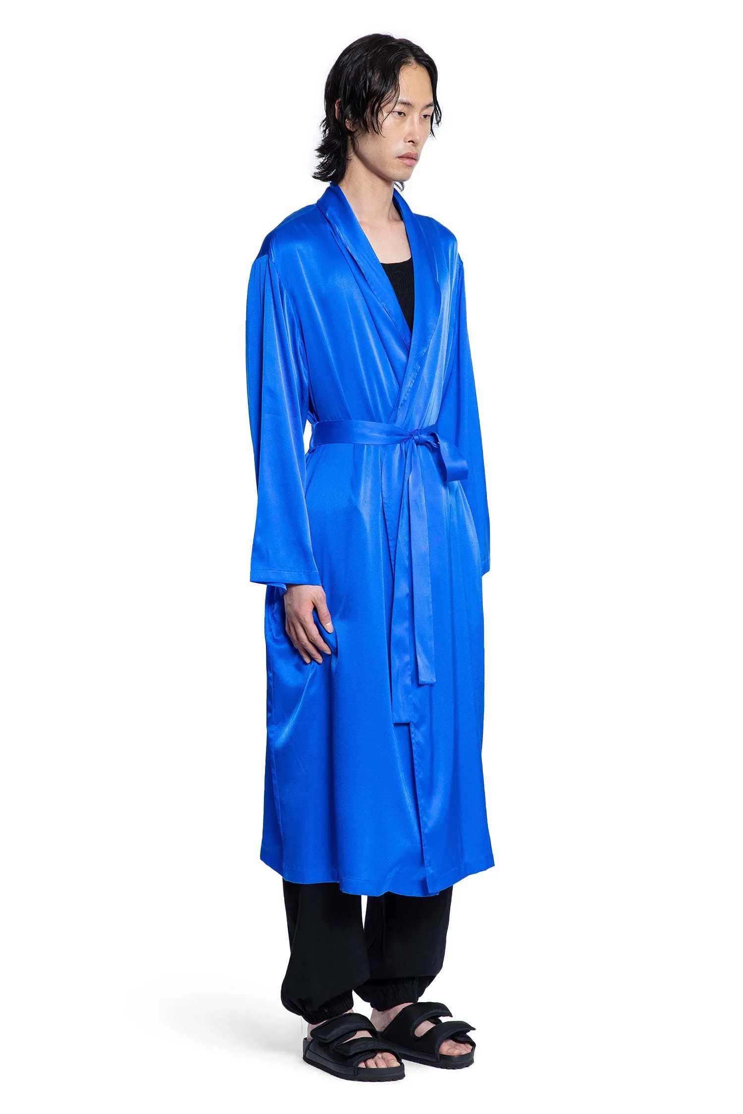 Silk Lounge Robe in Sapphire