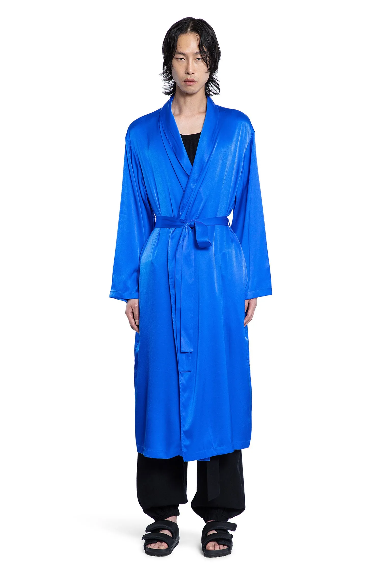 Silk Lounge Robe in Sapphire
