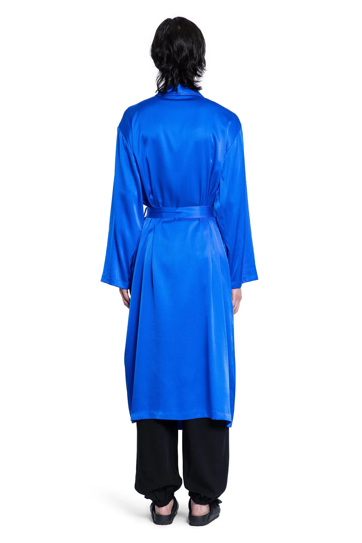 Silk Lounge Robe in Sapphire