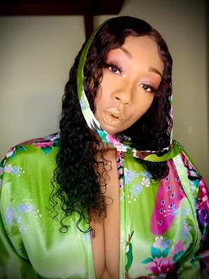 Silky Kimono Floral Print Robe