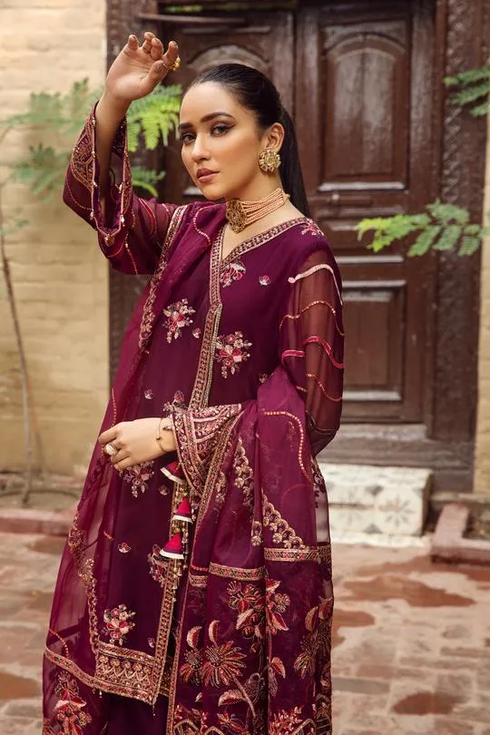 Singhaar | Alizeh Embroidered Chiffon Festive Collection Shahtaj | Unstitched Embroidered Chiffon Suits