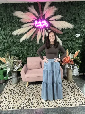 Skipping in a Field Skirt