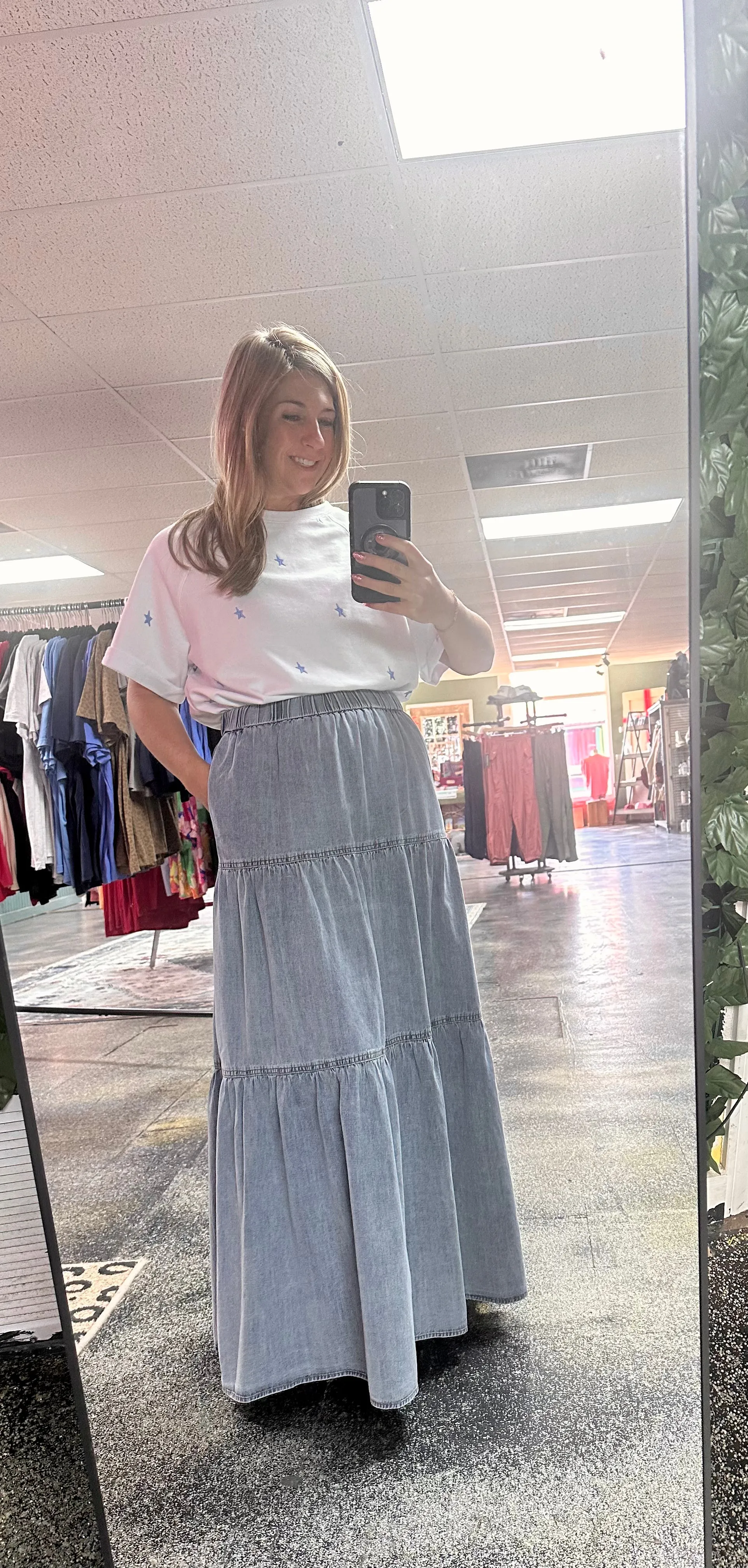 Skipping in a Field Skirt
