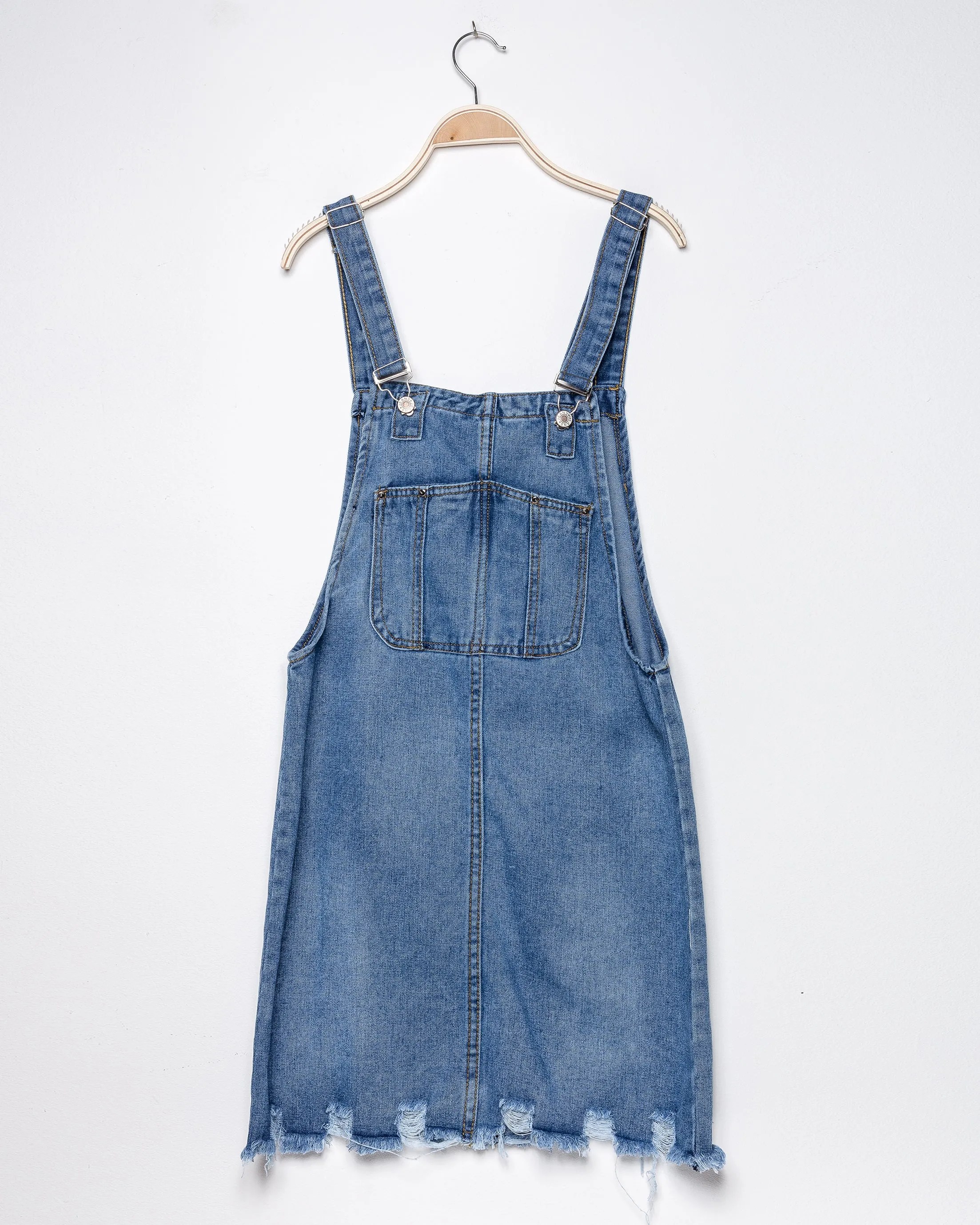 Slash Denim Jumper Skirt (J270)