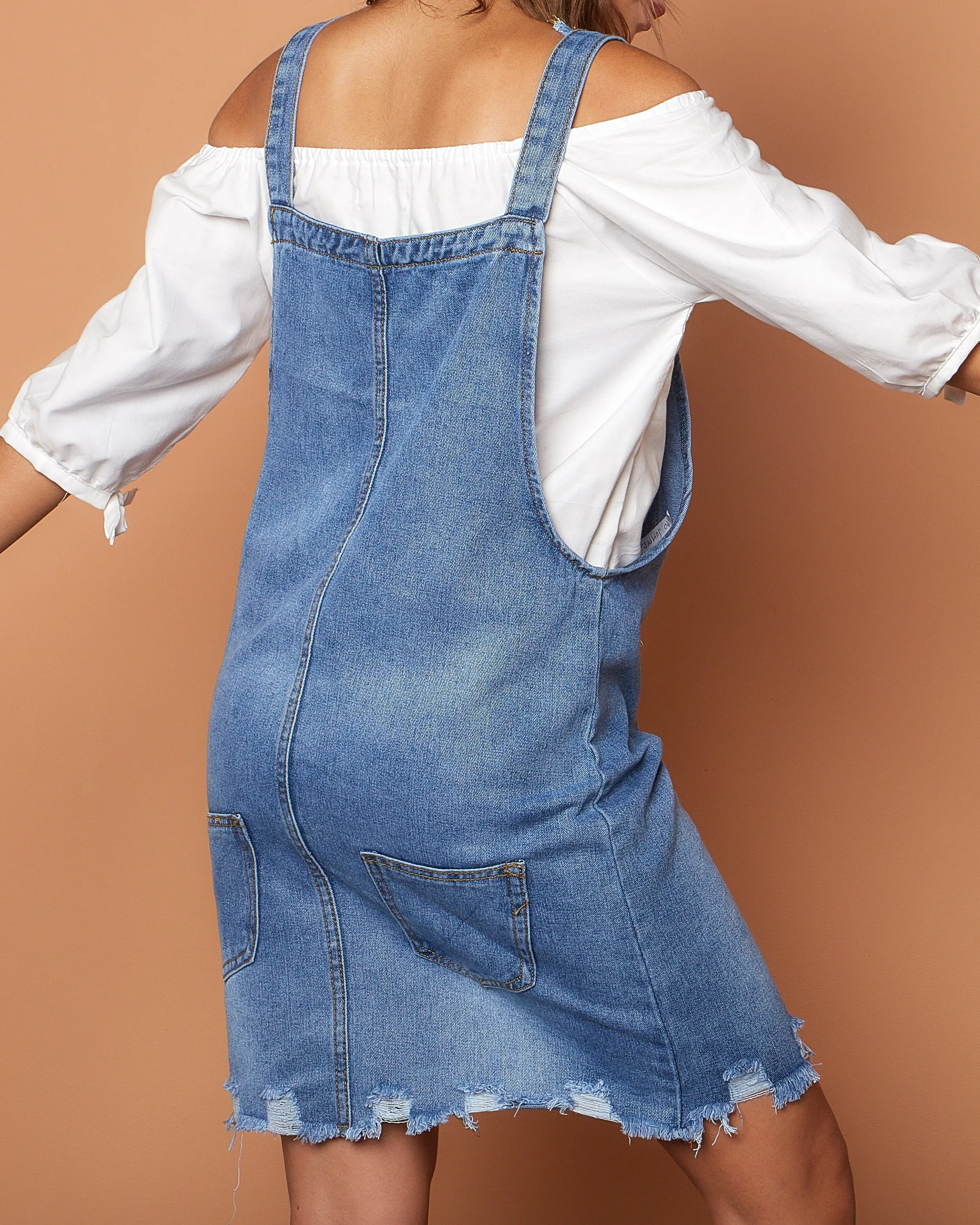 Slash Denim Jumper Skirt (J270)