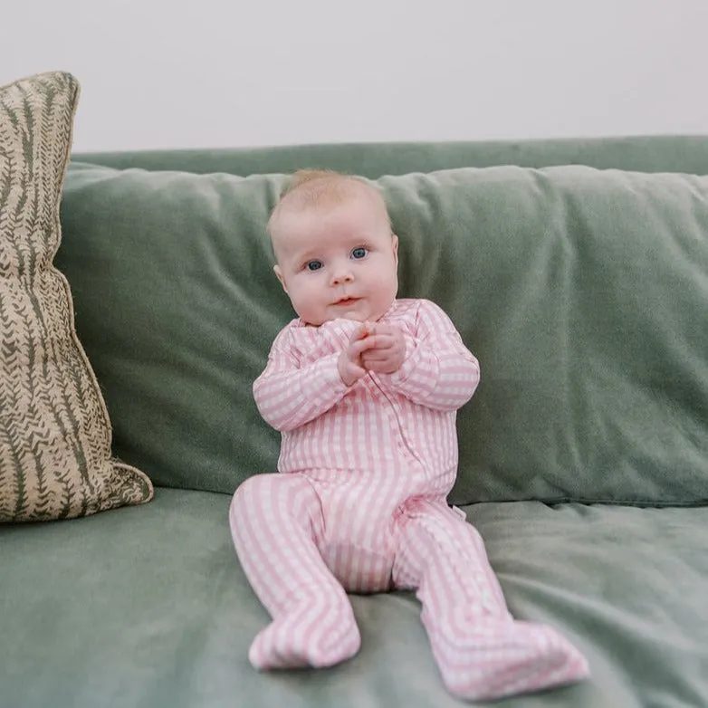 Sleep Romper | Pink Gingham