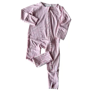 Sleep Romper | Pink Gingham