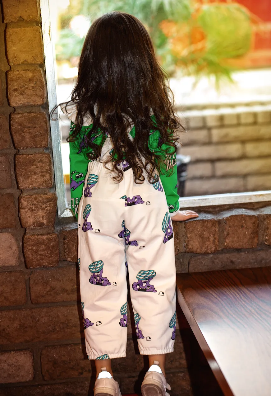 Slime Invaders Dungarees - LAST ONE 18-24 months