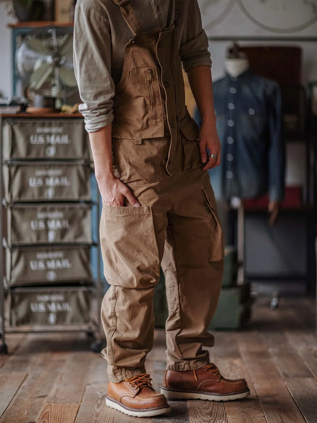 Sloppy Canvas Overalls