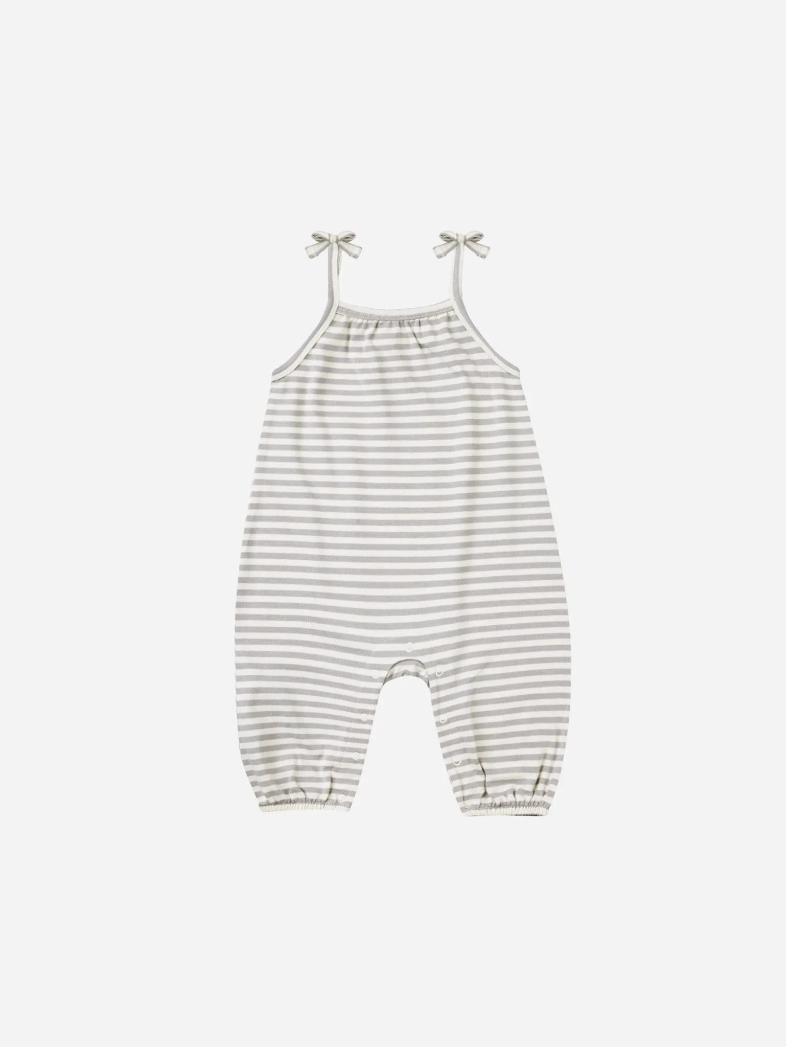 Smocked Jumpsuit || Periwinkle Stripe