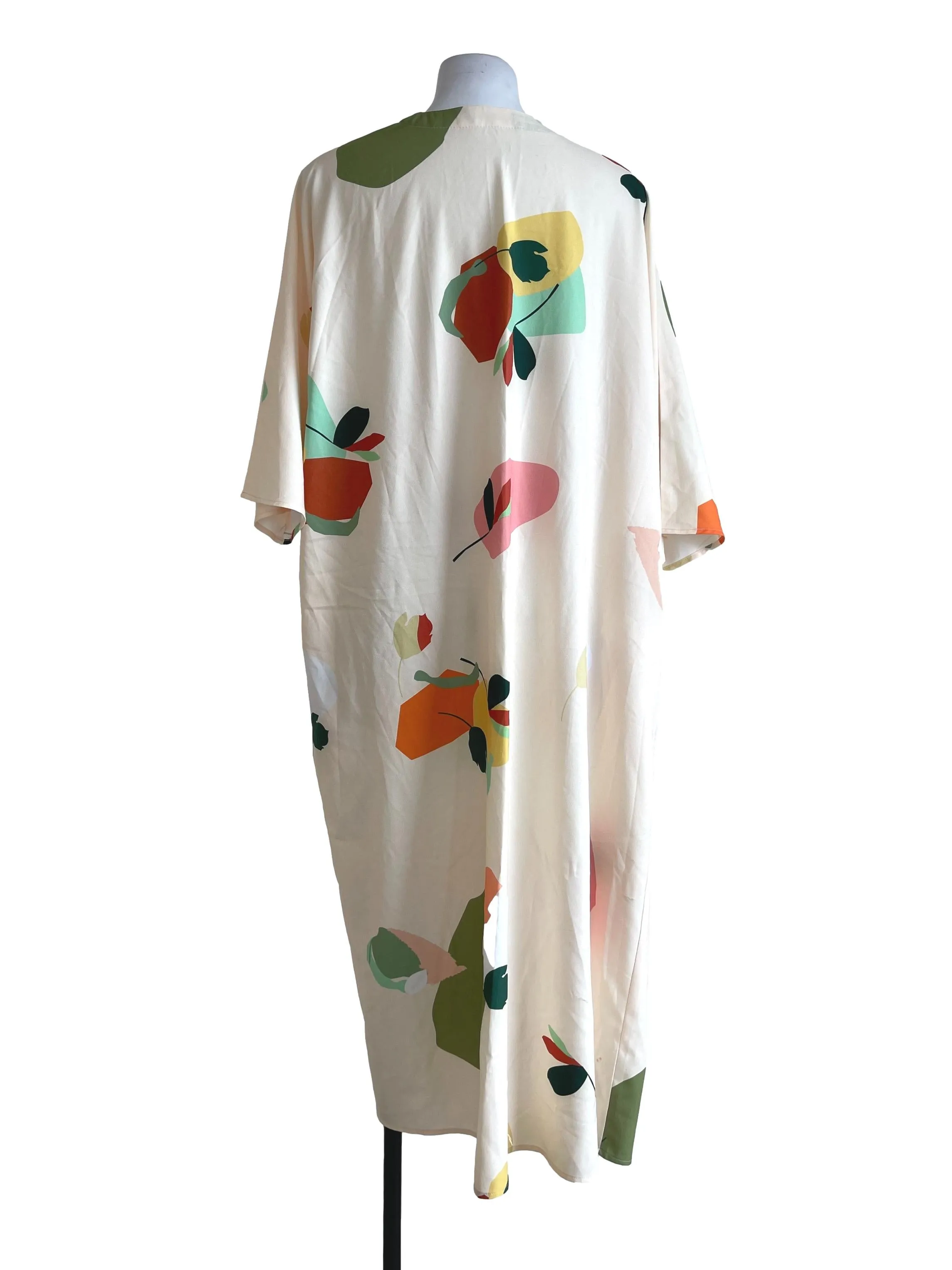 Soft Yellow Printed Long Cardigan TCL