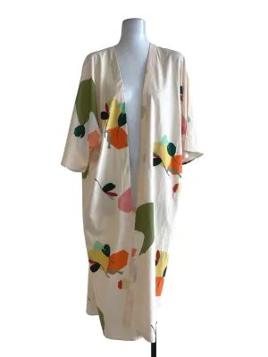 Soft Yellow Printed Long Cardigan TCL