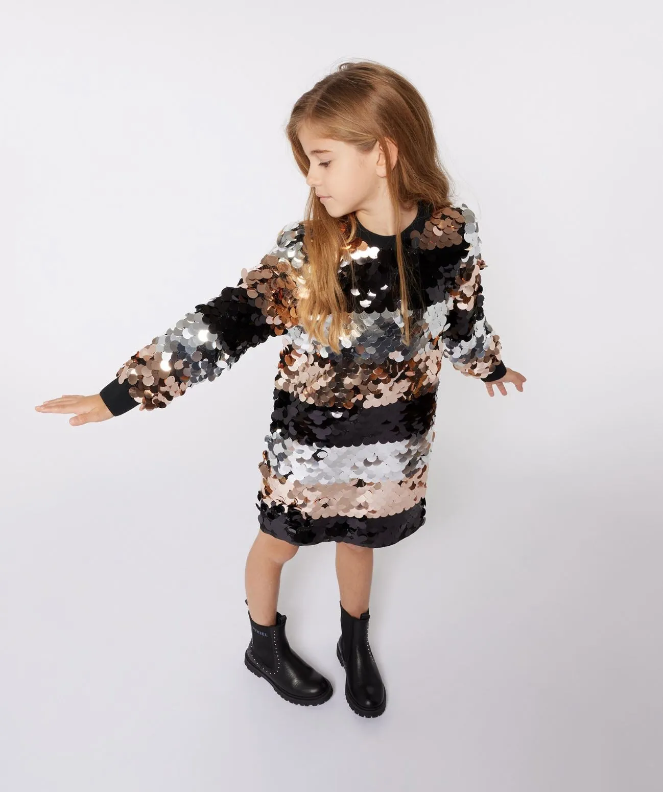 Sonia Rykiel Sequins Three Tone Dress