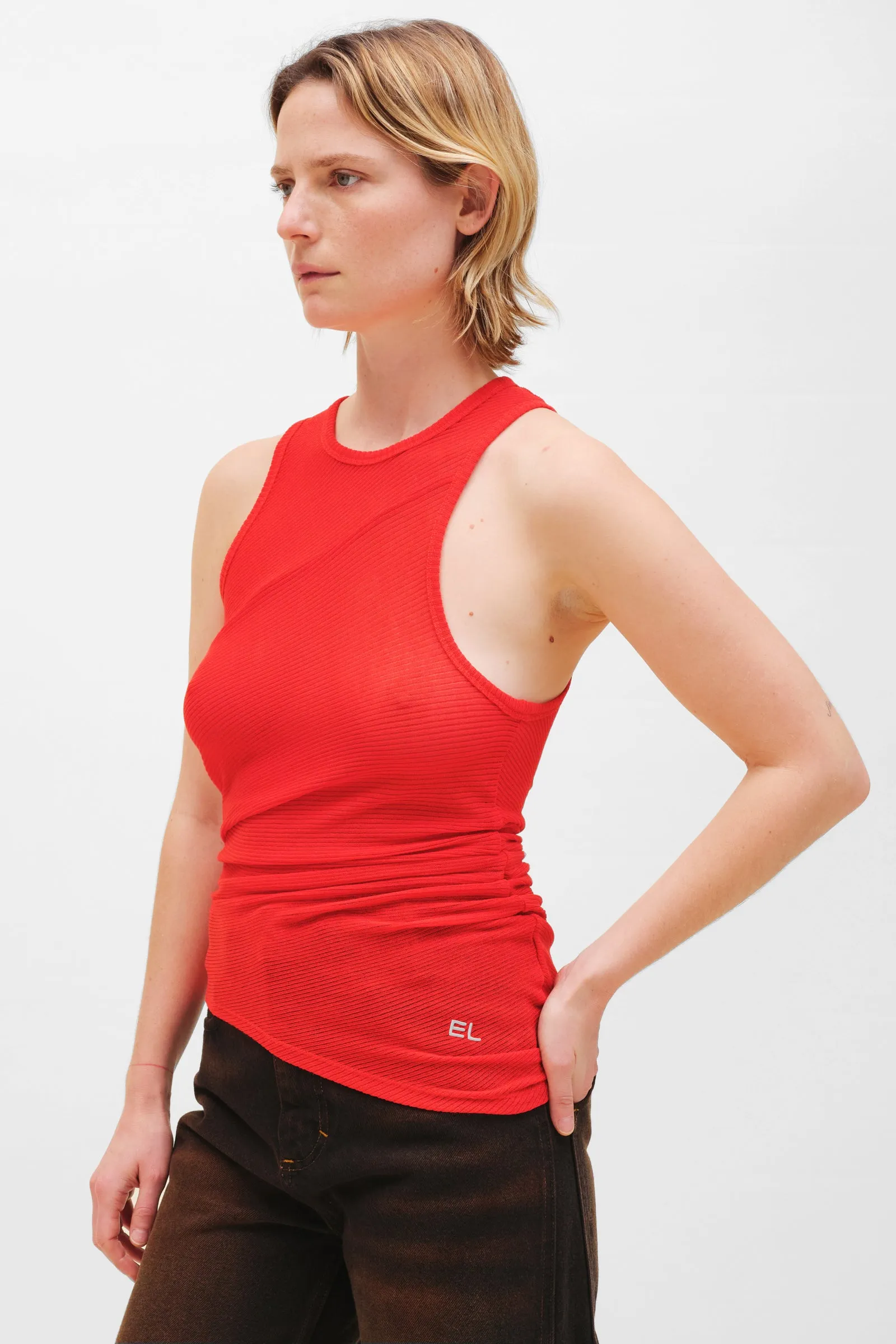 Spiral Tank in Red