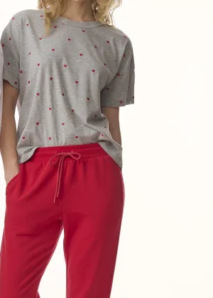 Splendid Embroidered Hearts Tee