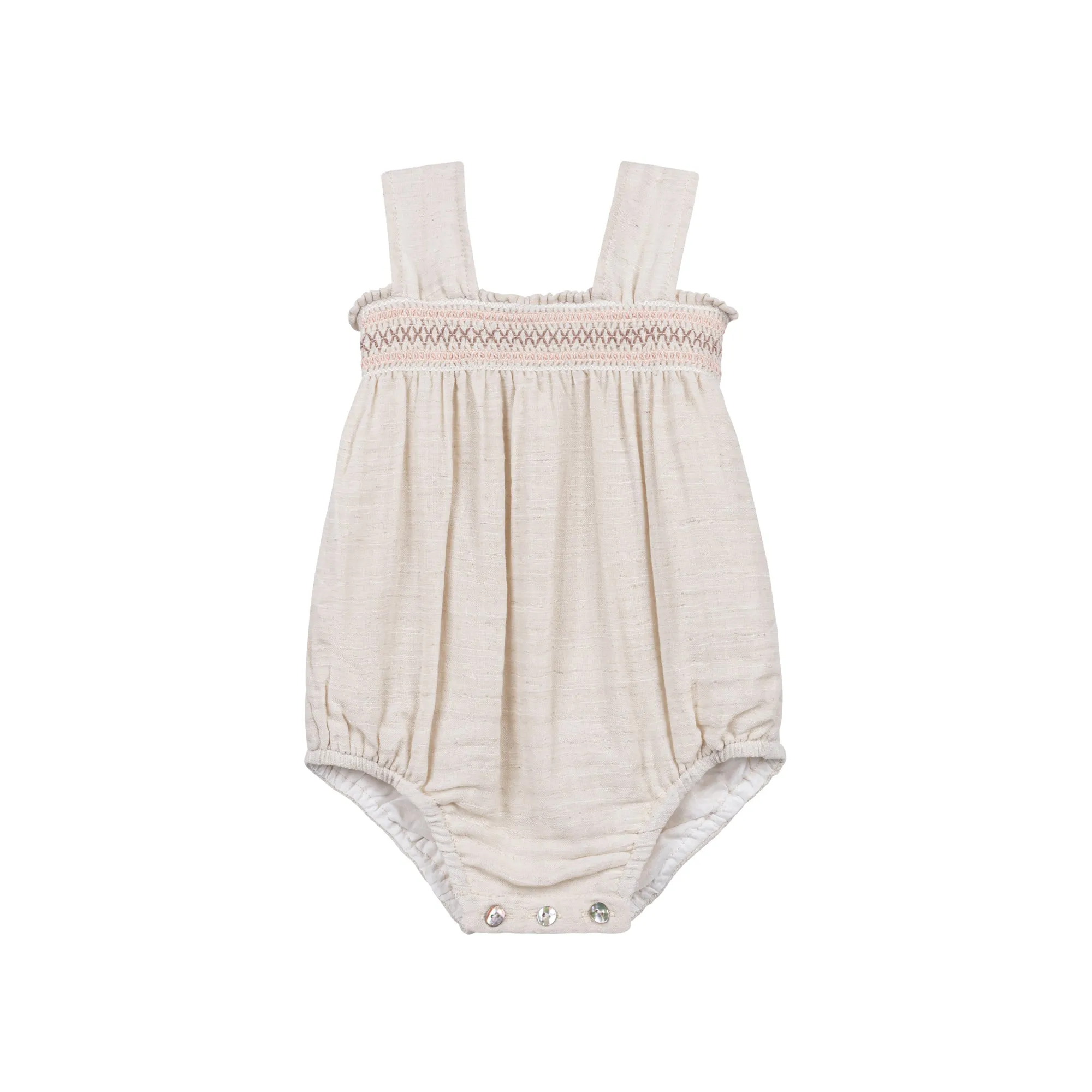 Stitch Collection - Smocked Linen Romper