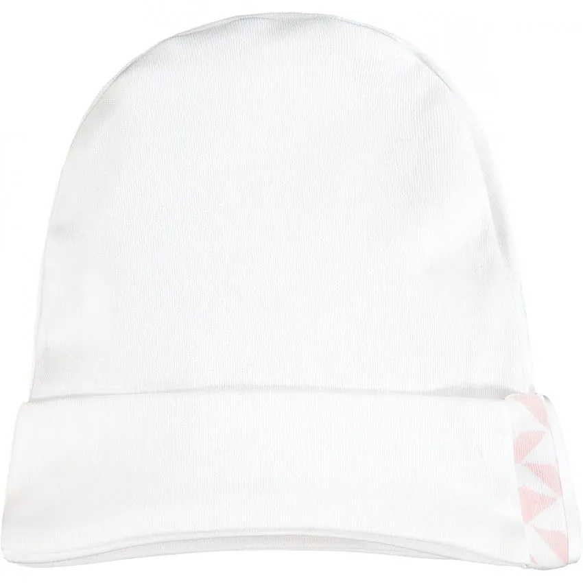 Stripe Hat and Bib Set Pink