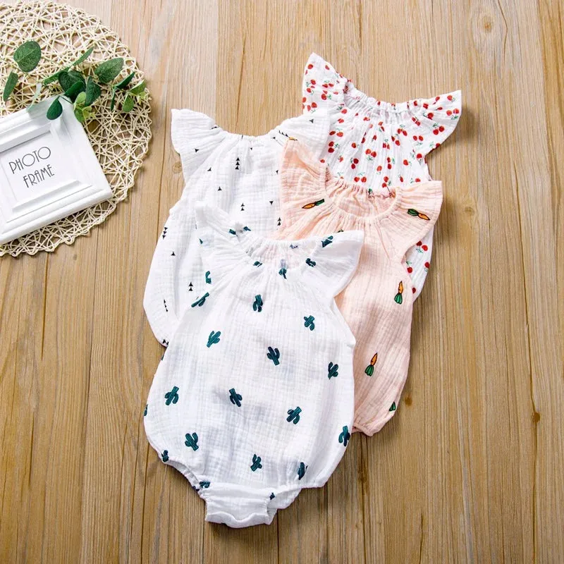 Summer Newborn Infant Baby Girls Romper