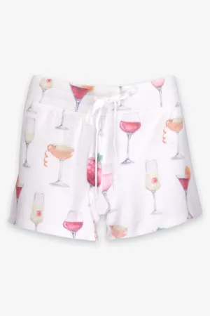 Sunset Spritzers Pajama Short in Ivory