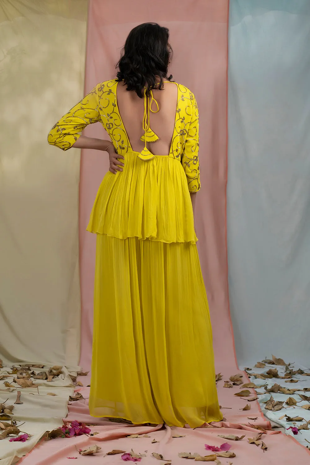 Sunshine Peplum Sharara Set