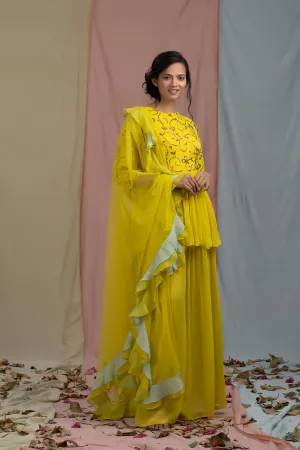 Sunshine Peplum Sharara Set