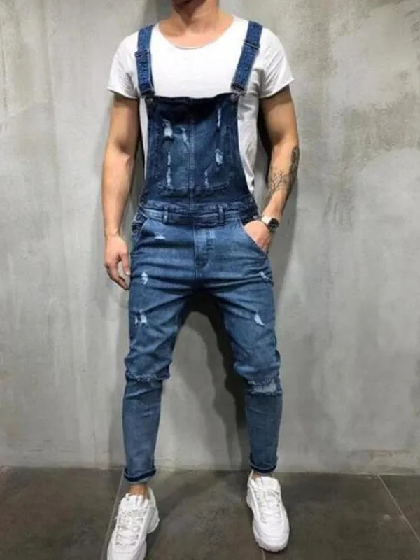 Suspender Denim Jumpsuit
