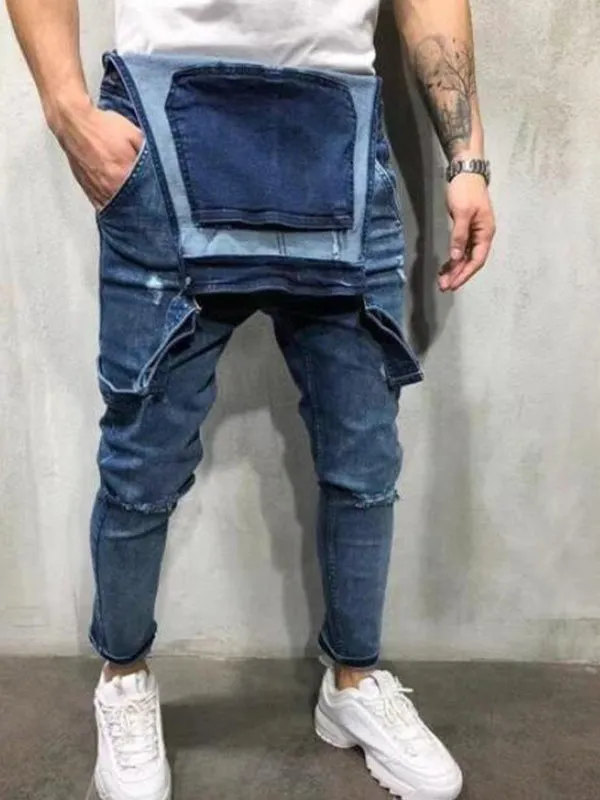 Suspender Denim Jumpsuit
