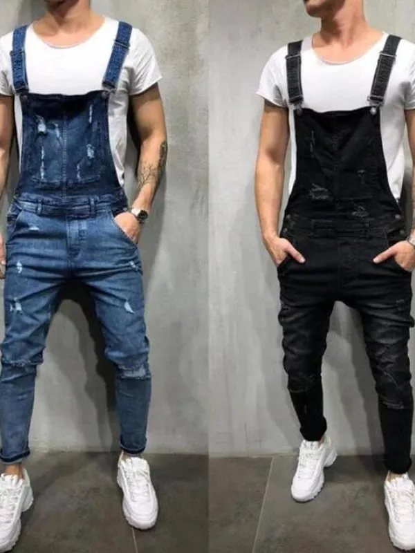 Suspender Denim Jumpsuit