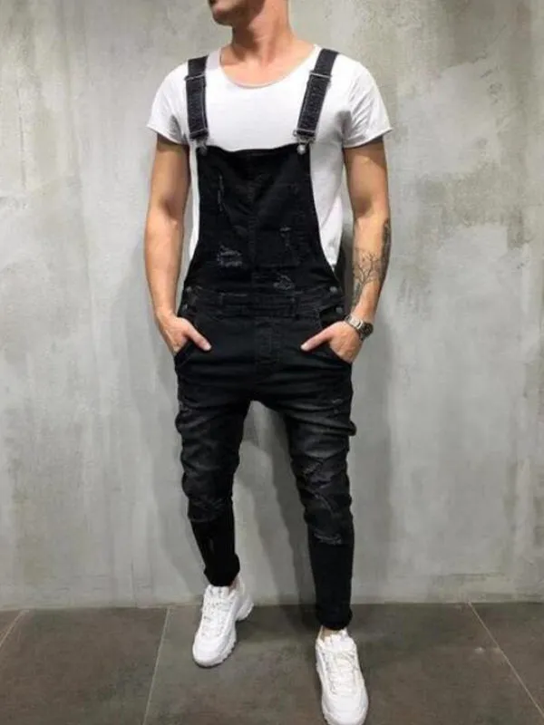 Suspender Denim Jumpsuit