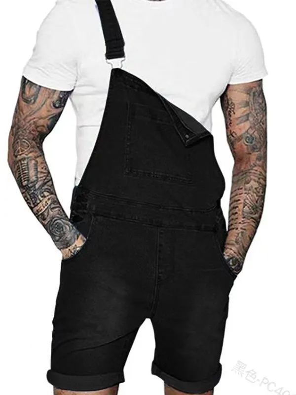 Suspender Denim Rompers