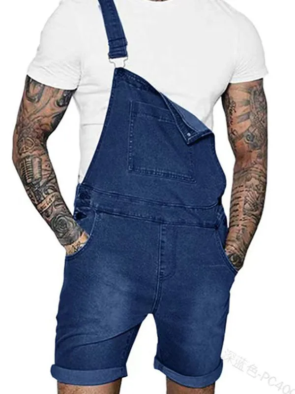 Suspender Denim Rompers