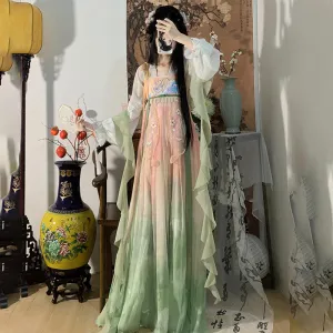Tang-style chest-length embroidered skirt yc50073