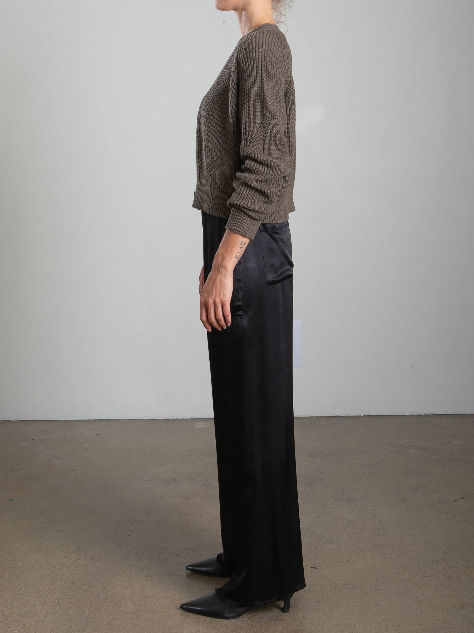 Taryn Pant in Vintage Satin - Black