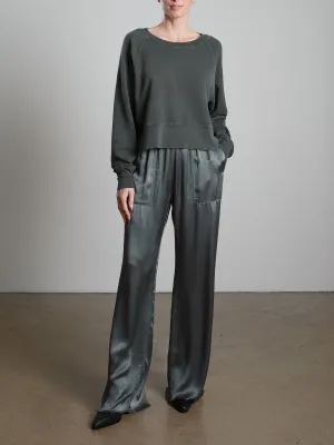 Taryn Pant in Vintage Satin - Nori