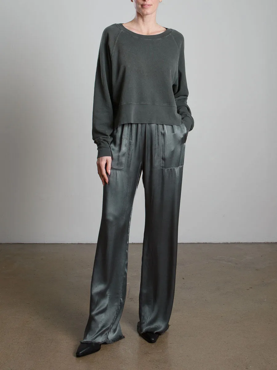 Taryn Pant in Vintage Satin - Nori