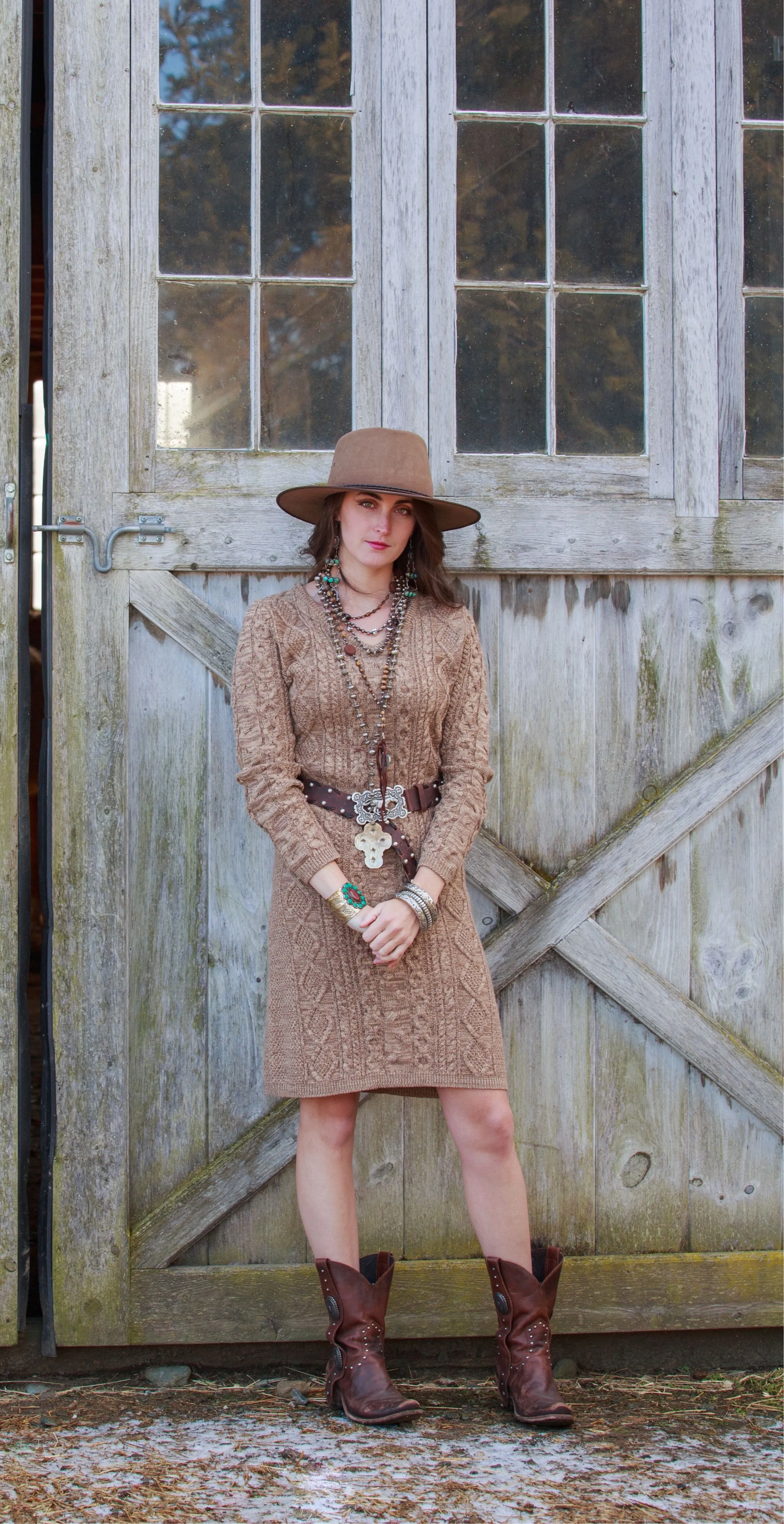 Tasha Polizzi Whitney Mocha Knitted Dress