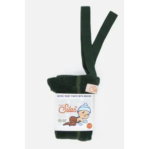 Teddy Footed Warmy Tights - Dark Forest Green