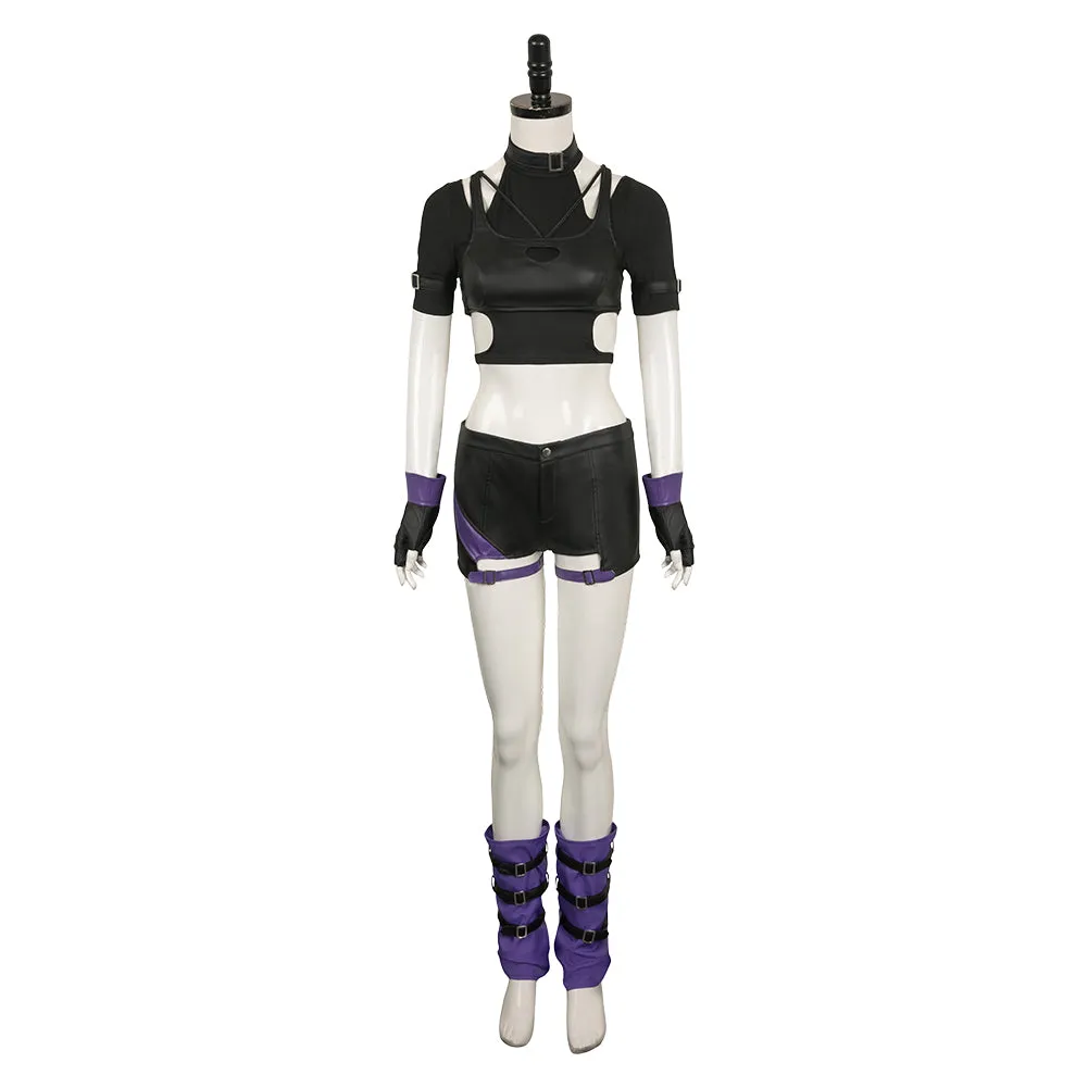 Tekken 8 Reina Black Combat Suit Cosplay Costume Outfits Halloween Carnival Suit