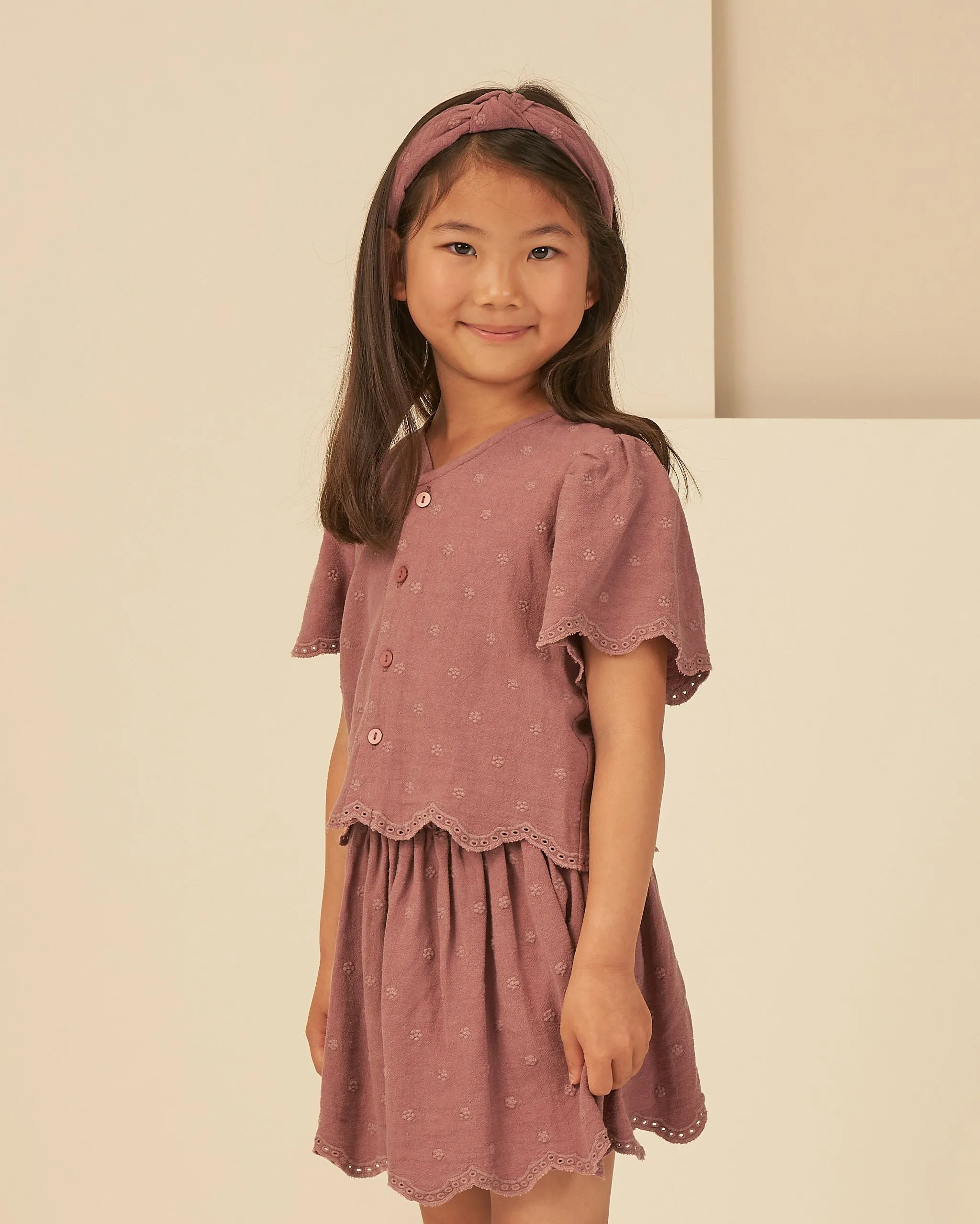 The Cleo Top by Rylee   Cru - Mulberry Daisy - KIDS