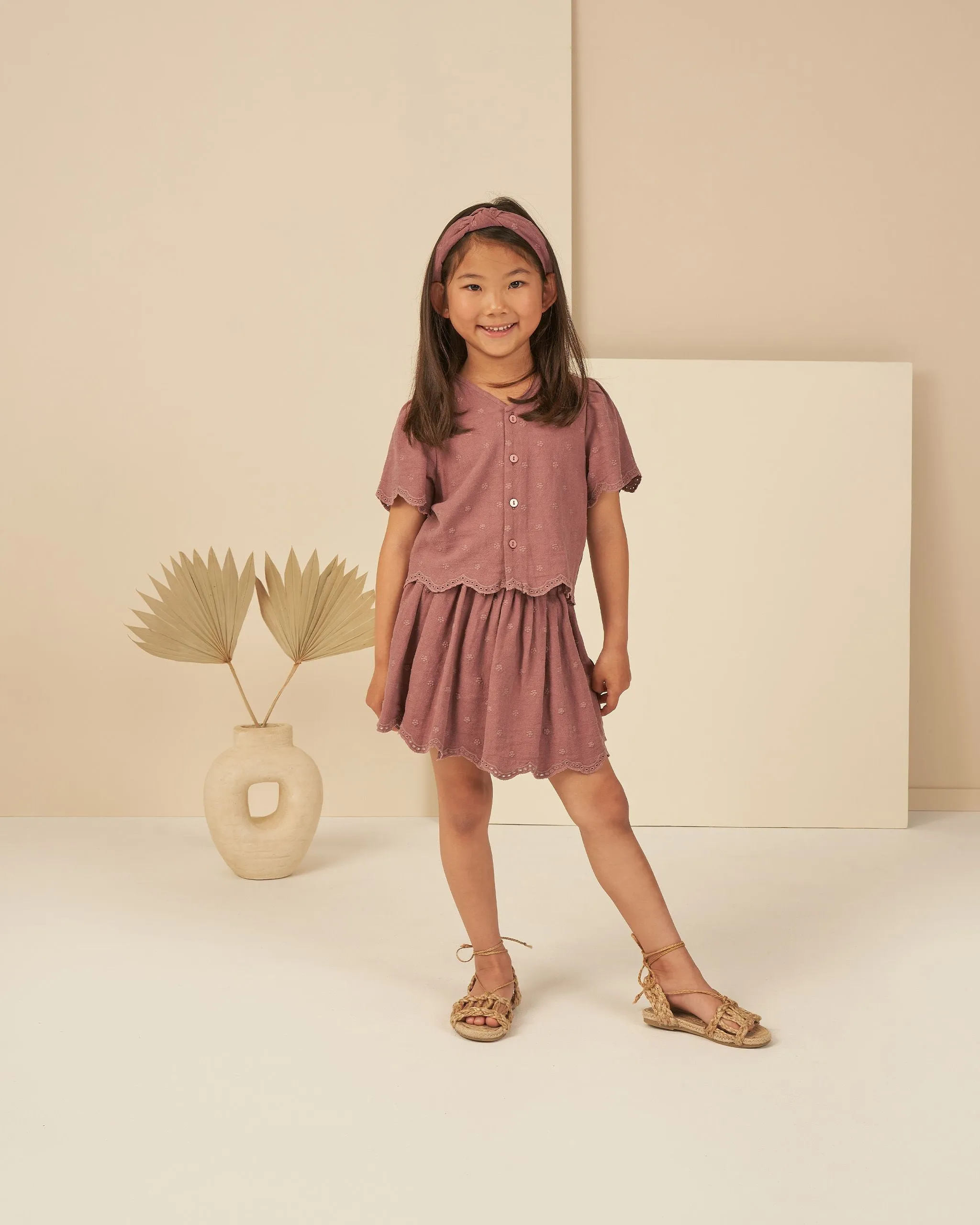 The Cleo Top by Rylee   Cru - Mulberry Daisy - KIDS