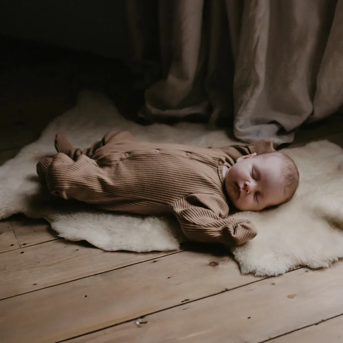 The Ribbed Pajama - Walnut