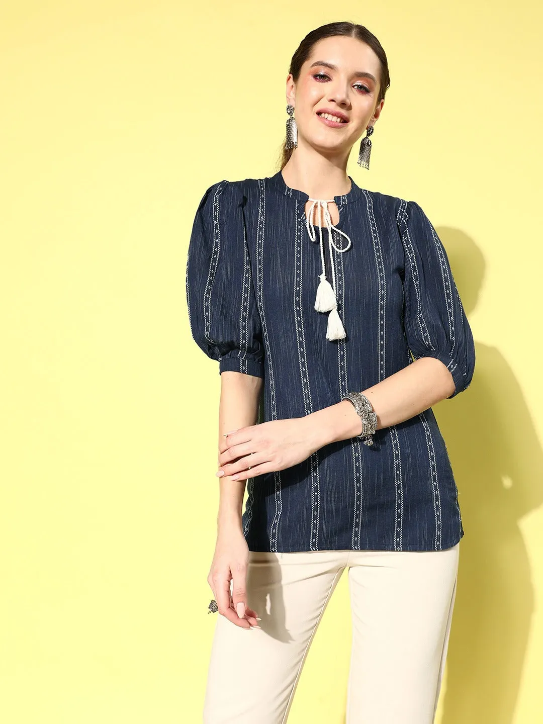 Tie Up Neck Top